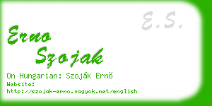 erno szojak business card
